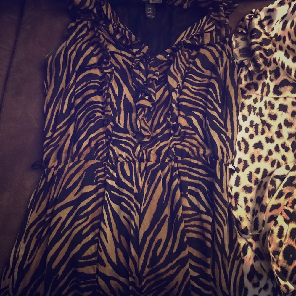 White House Black Market Animal Print Dress